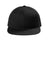 Port Authority C116 Snapback Flat Bill Hat Black Flat Front