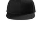 Port Authority Mens Snapback Flat Bill Hat - Black