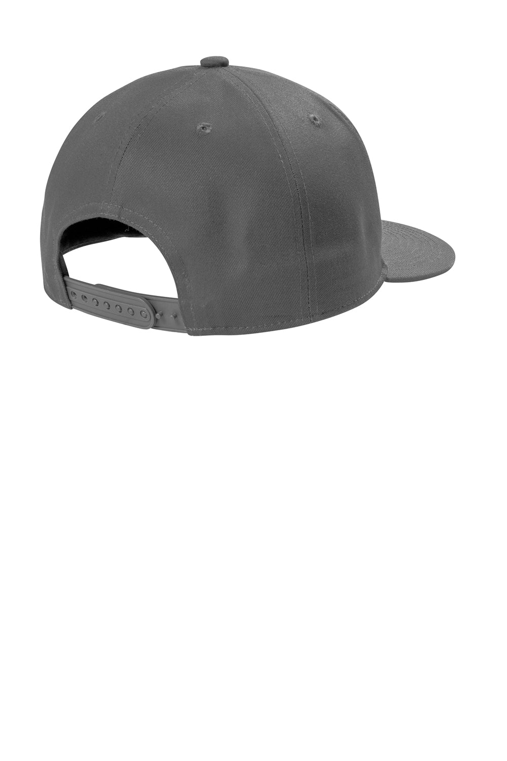 Port Authority C116 Snapback Flat Bill Hat Steel Grey Flat Back