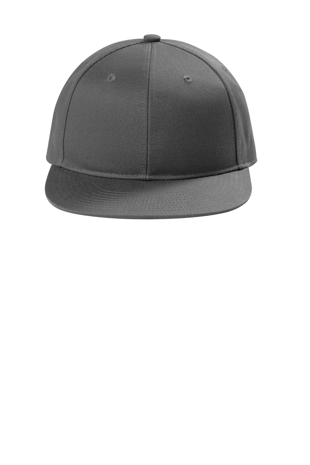 Port Authority C116 Snapback Flat Bill Hat Steel Grey Flat Front