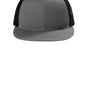 Port Authority Mens Snapback Flat Bill Trucker Hat - Steel Grey/Black