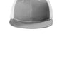 Port Authority Mens Snapback Flat Bill Trucker Hat - Heather Grey/White