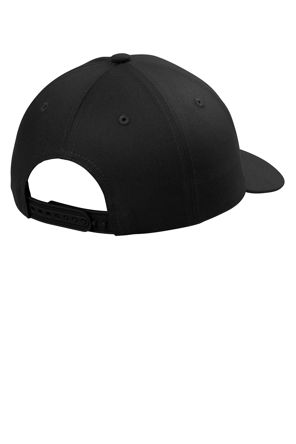 Port Authority C118 Snapback Hat Black Flat Back