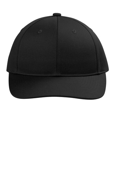 Port Authority C118 Snapback Hat Black Flat Front