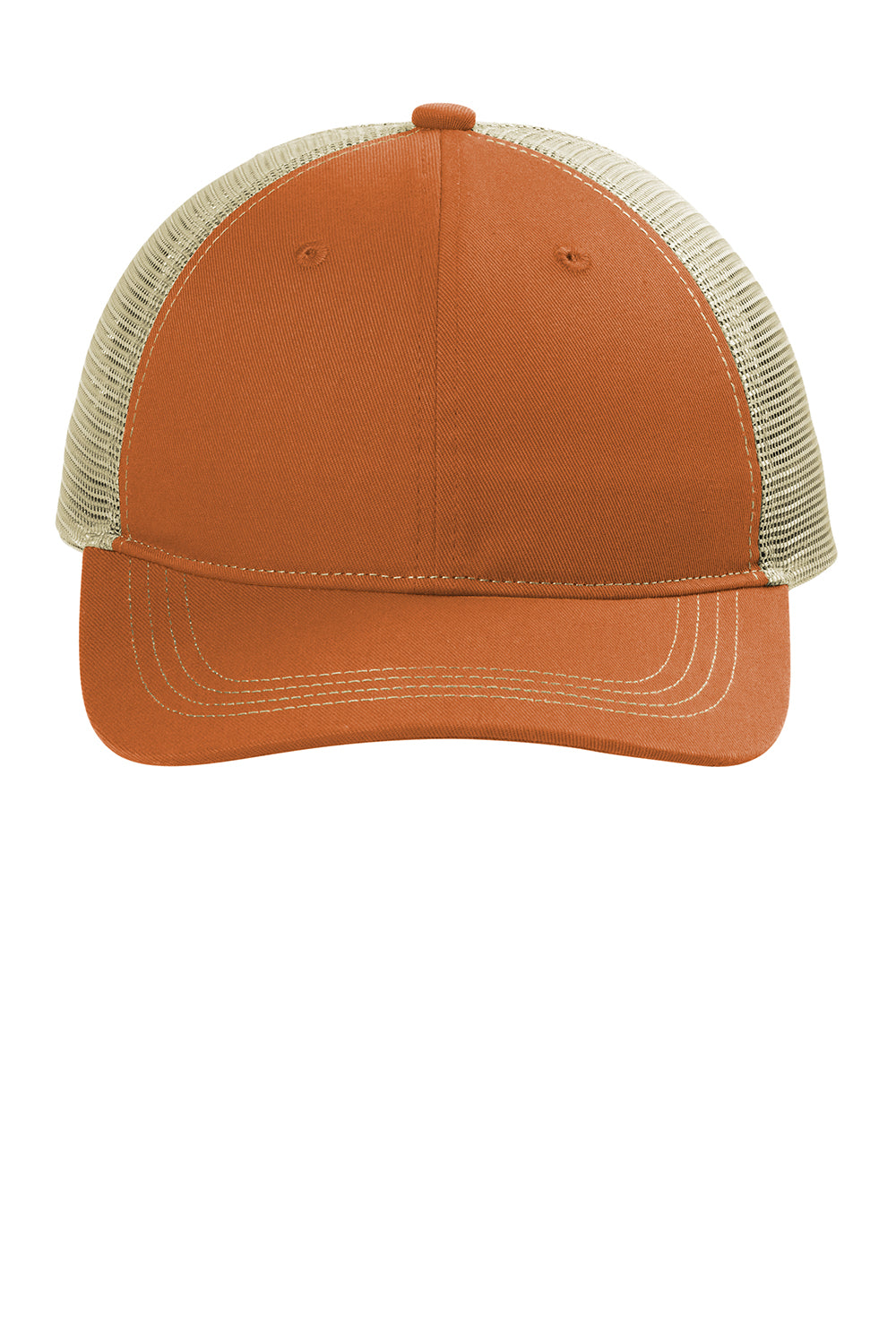 Port Authority C119 Snapback Trucker Hat Texas Orange/Tan Flat Front