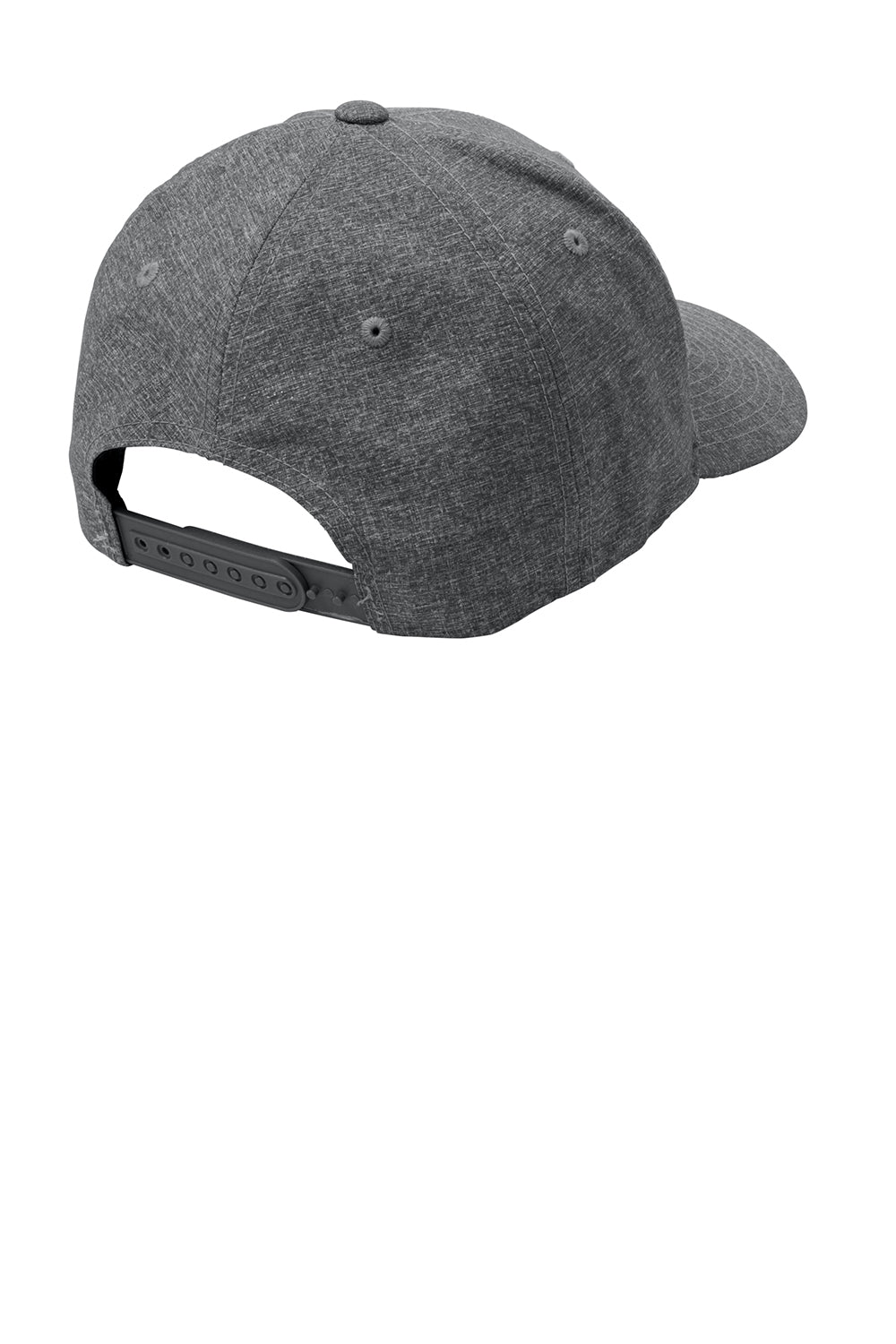 Port Authority C301 Performance Flexfit Snapback Hat Heather Grey Flat Back