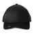 Port Authority C600 Distressed Mesh Back Adjustable Hat Black Flat Front