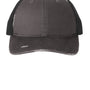 Port Authority Mens Distressed Mesh Back Adjustable Hat - Steel Grey/Black