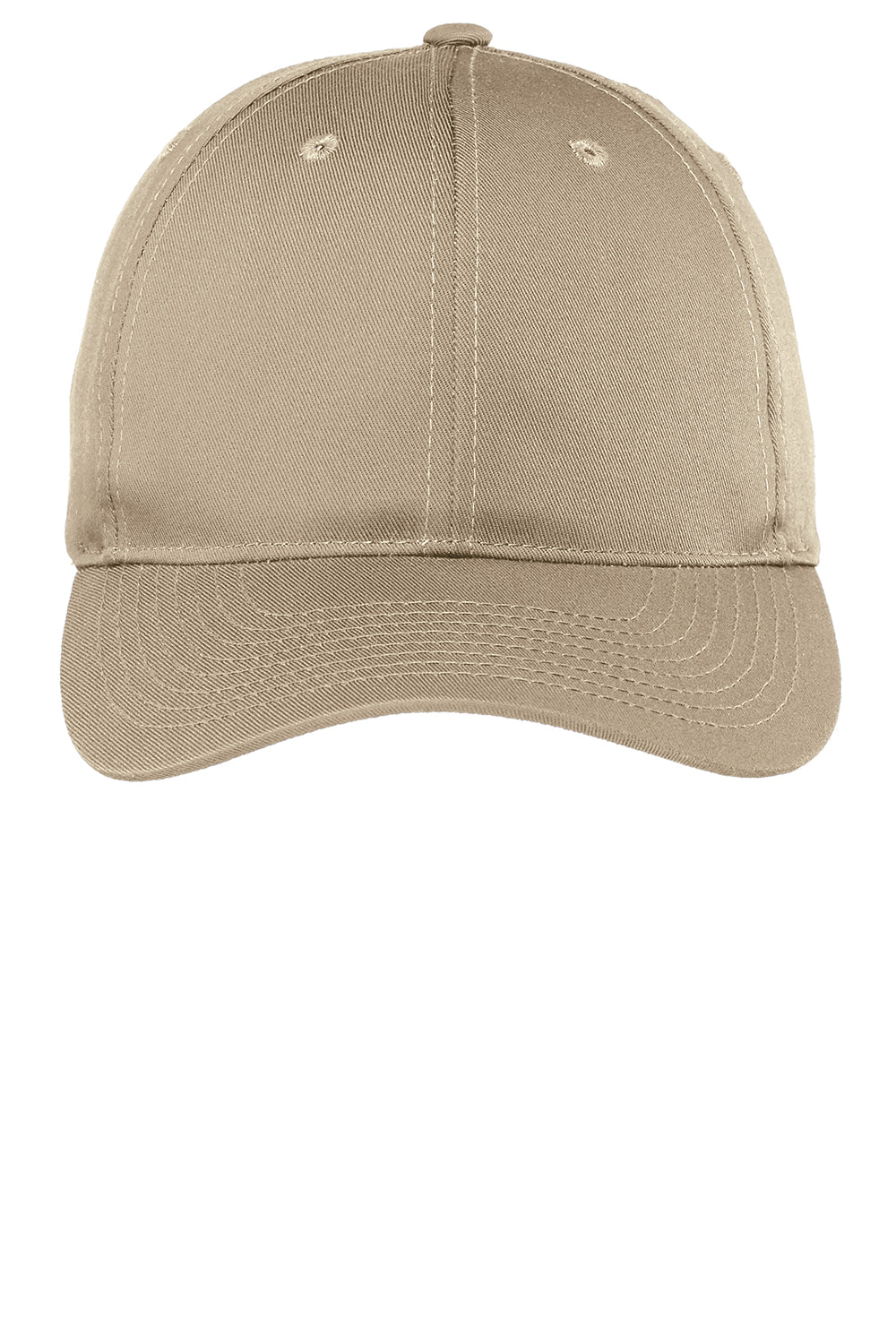 Port Authority C800 Fine Twill Adjustable Hat Khaki Flat Front