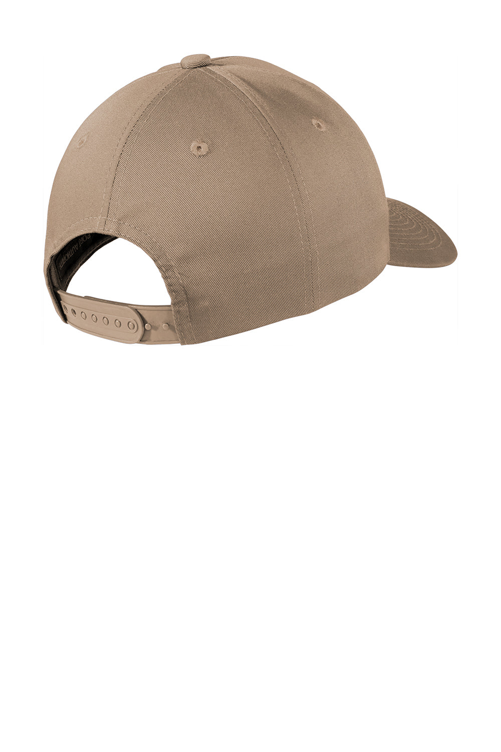 Port Authority C801 Fine Twill Snapback Hat Khaki Flat Back