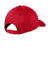 Port Authority C801 Fine Twill Snapback Hat Red Flat Back