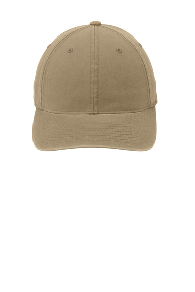 Port Authority C809 Mens Stretch Fit Hat Khaki Flat Front