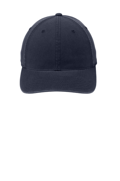 Port Authority C809 Mens Stretch Fit Hat Navy Blue Flat Front