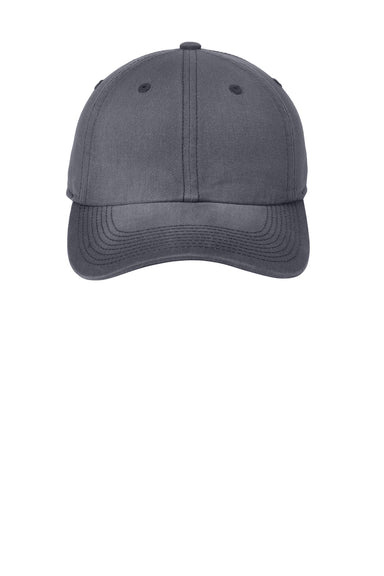 Port Authority C811 Adjustable Hat Charcoal Grey Flat Front