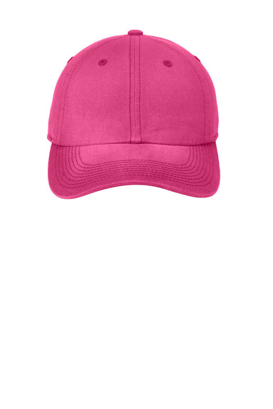 Port Authority C811 Adjustable Hat Raspberry Pink Flat Front