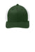 Port Authority C812 Mens Stretch Fit Hat Forest Green/White Flat Front