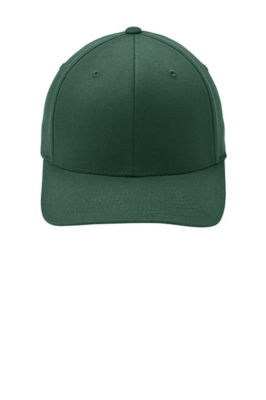 Port Authority C813 Mens Stretch Fit Hat Forest Green Flat Front