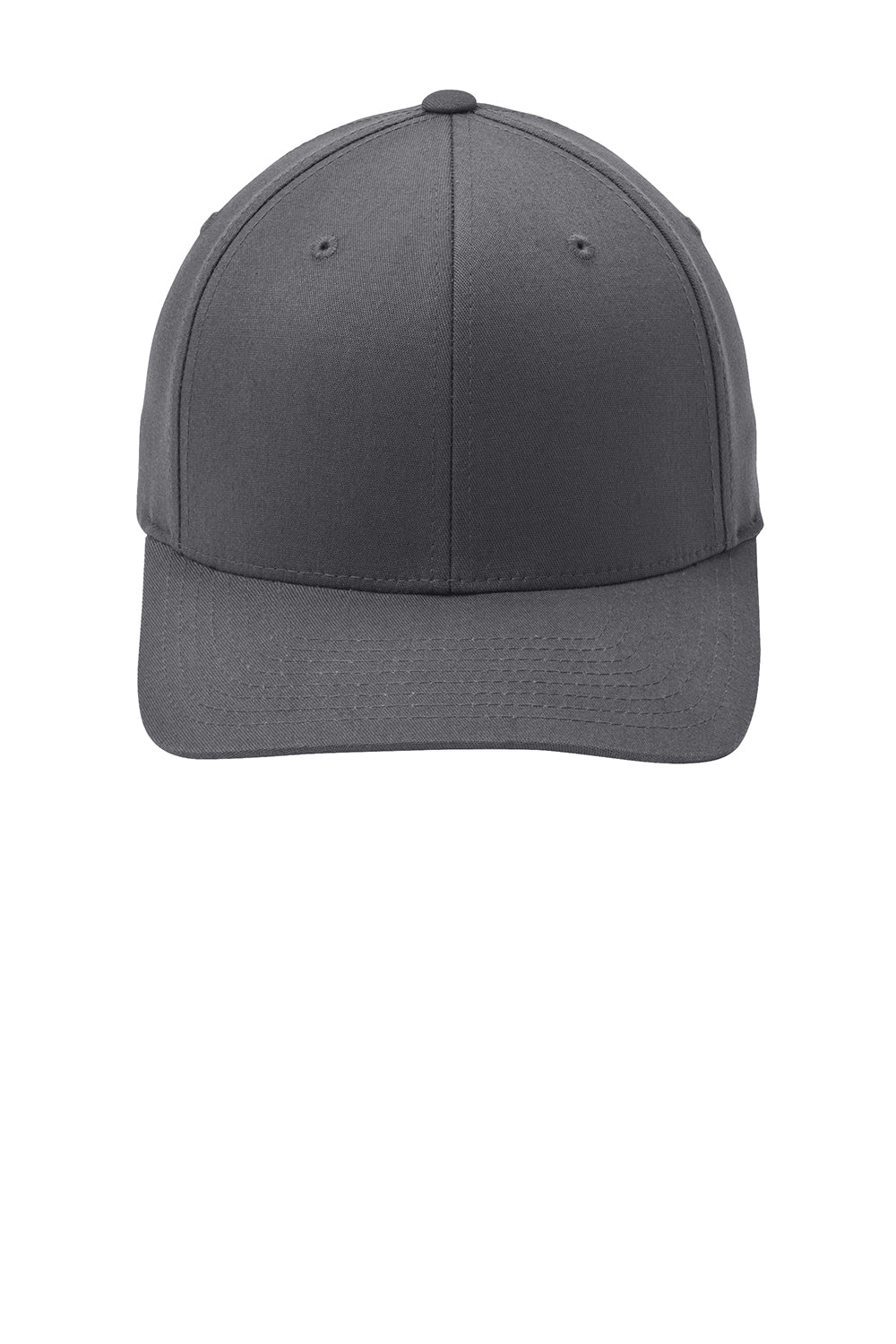 Port Authority C813 Mens Stretch Fit Hat Graphite Grey Flat Front