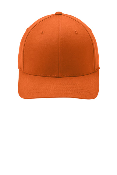 Port Authority C813 Mens Stretch Fit Hat Orange Flat Front