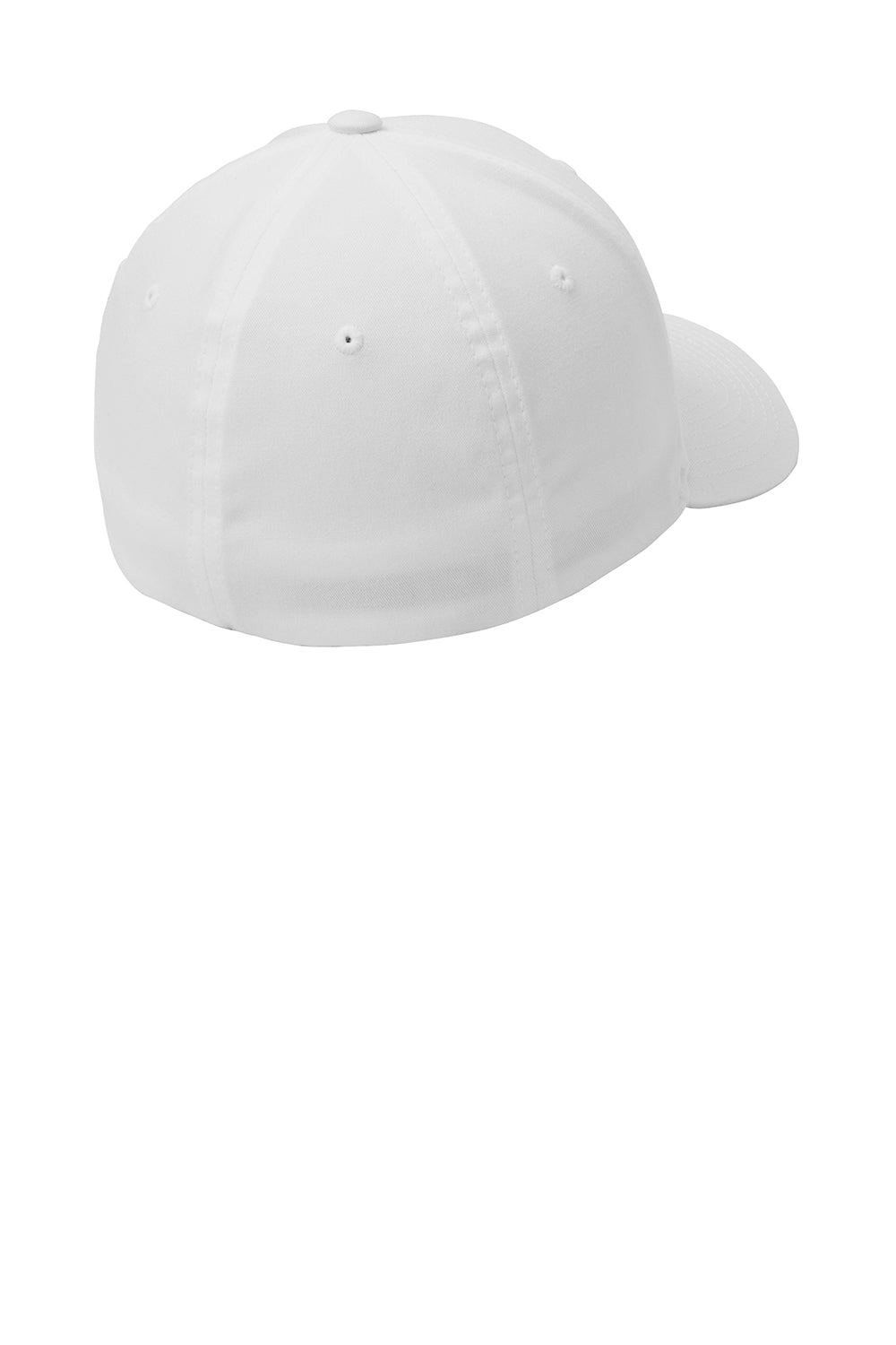 Port Authority C813 Mens Stretch Fit Hat White Flat Back