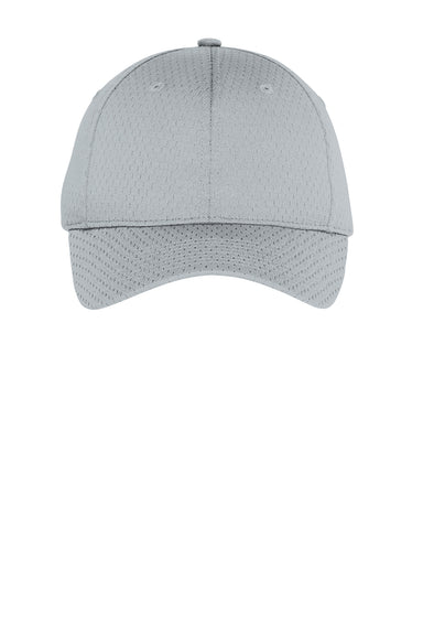 Port Authority C833 Adjustable Hat Silver Grey Flat Front