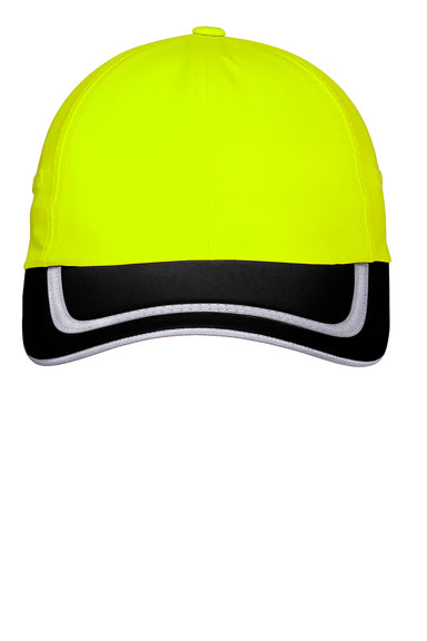 Port Authority C836 Enhanced Visibility Adjustable Hat Safety Yellow/Black Flat Front