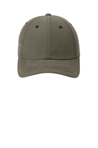 Port Authority C850 Moisture Wicking Adjustable Hat Olive Green Flat Front