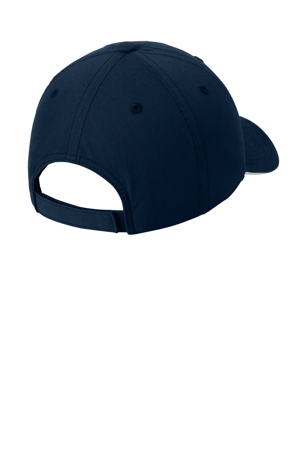 Port Authority C852 Cool Max Moisture Wicking Adjustable Hat Navy Blue/White Flat Back