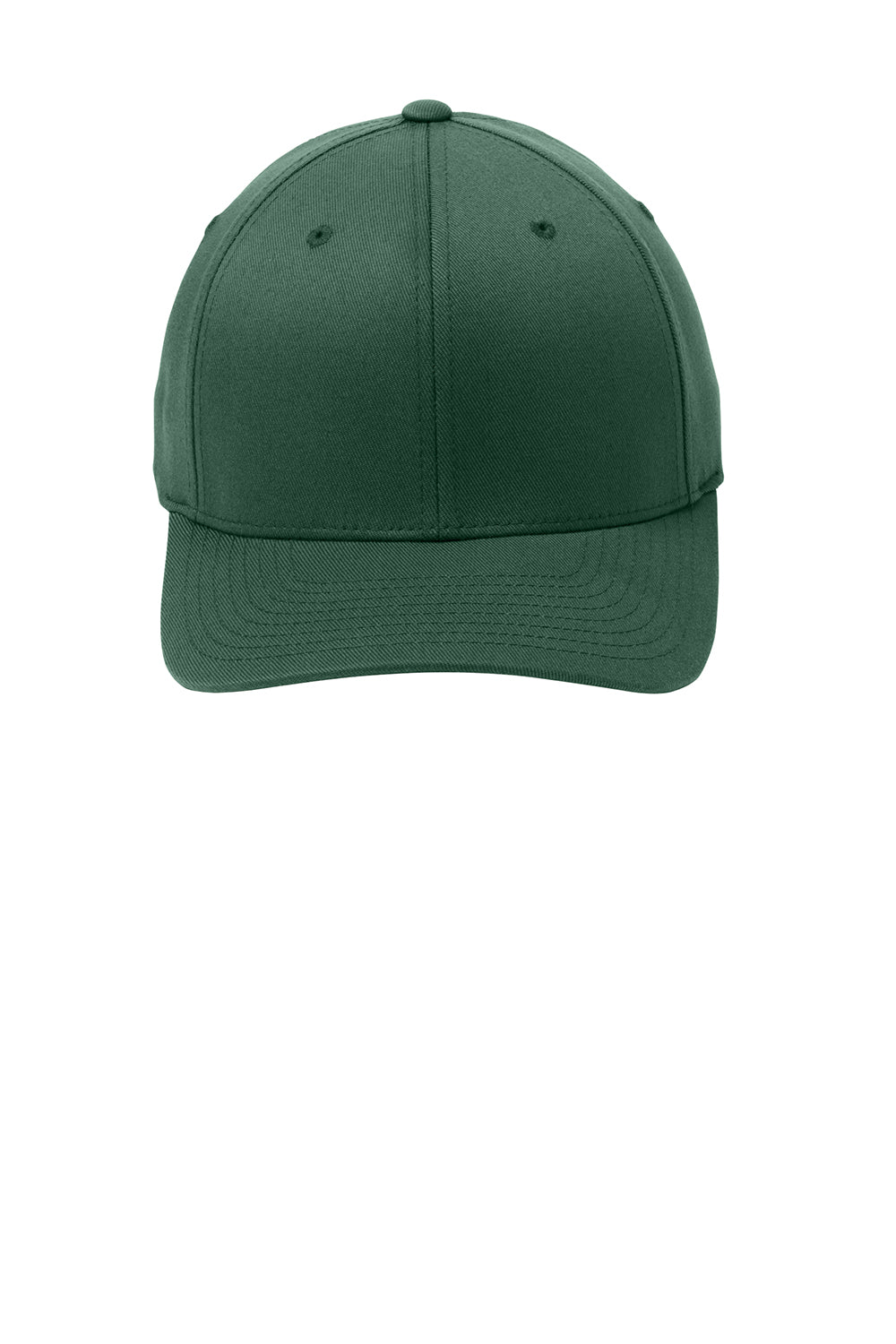 Port Authority C865 Mens Stretch Fit Hat Forest Green Flat Front