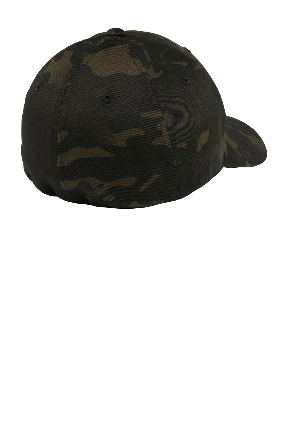 Port Authority C865 Mens Stretch Fit Hat Multicam Black Flat Back