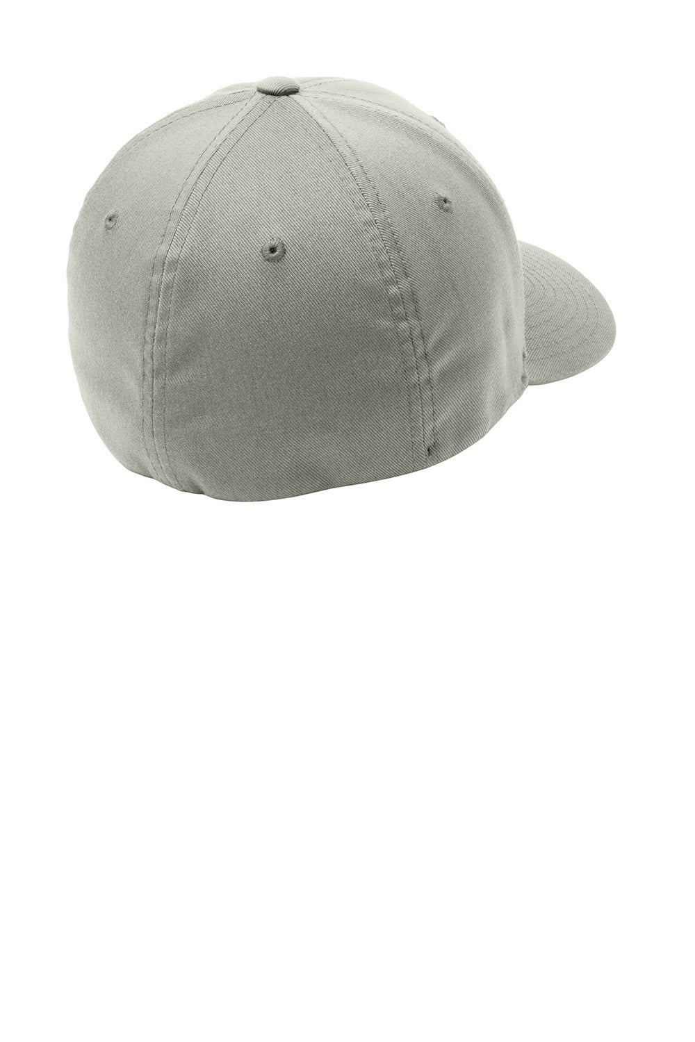 Port Authority C865 Mens Stretch Fit Hat Silver Grey Flat Back