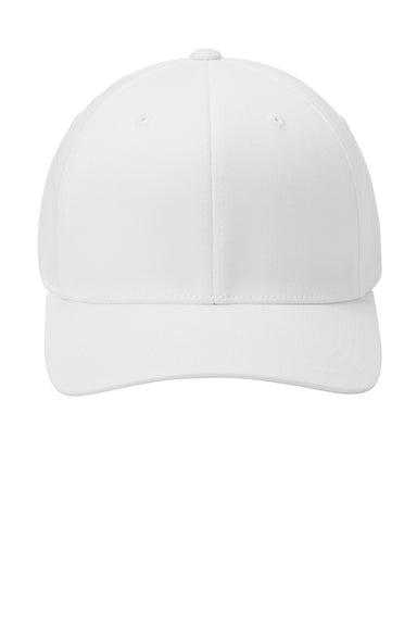 Port Authority C865 Mens Stretch Fit Hat White Flat Front