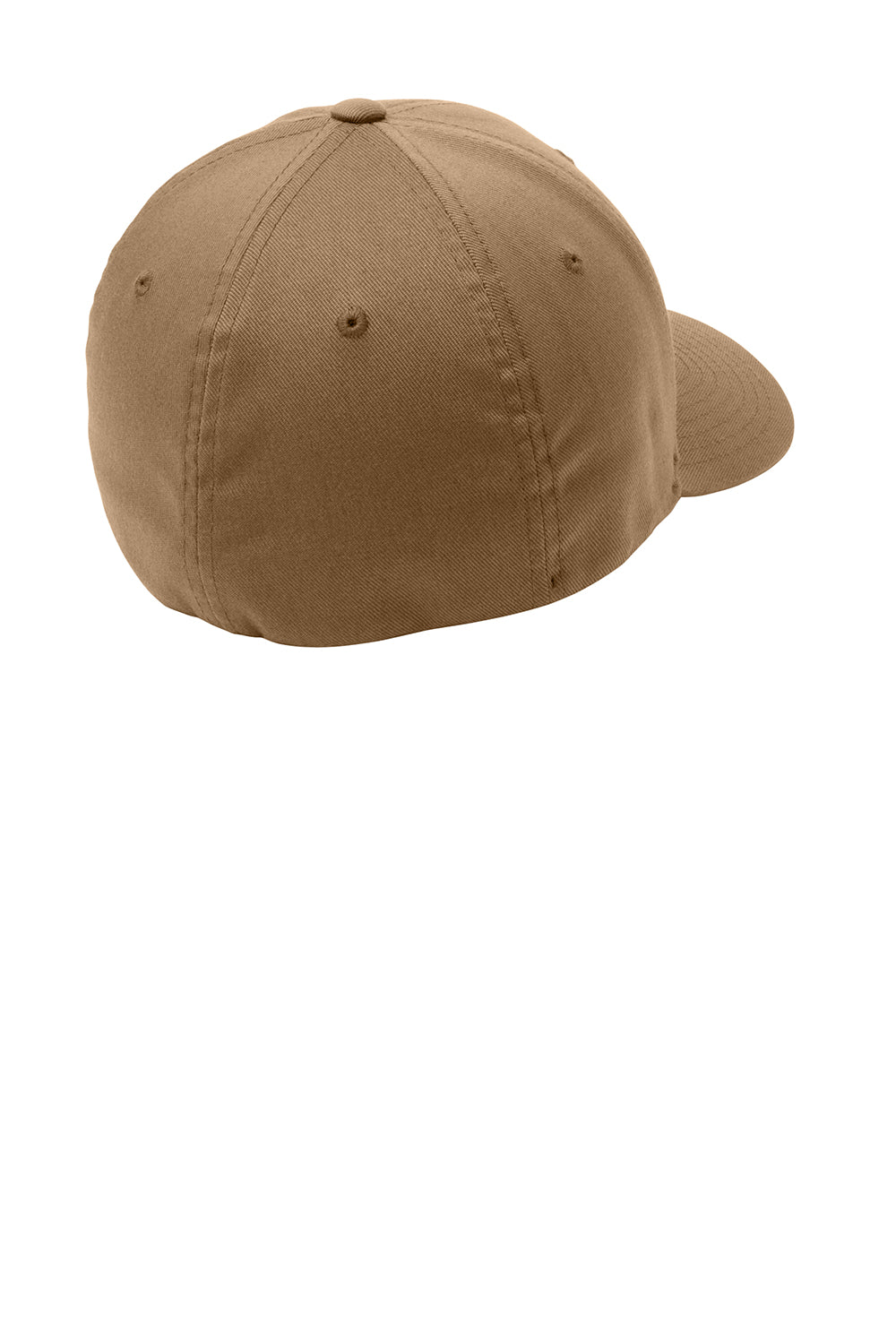 Port Authority C865 Mens Stretch Fit Hat Woodland Brown Flat Back