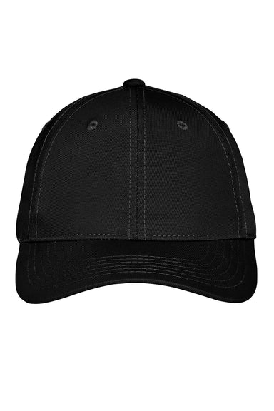 Port Authority C868 Moisture Wicking Adjustable Hat Black Flat Front