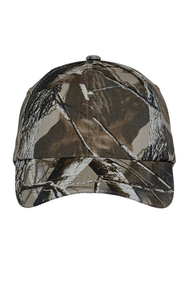 Port Authority C871 Pro Camouflage Garment Washed Adjustable Hat Realtree Hardwoods Flat Front