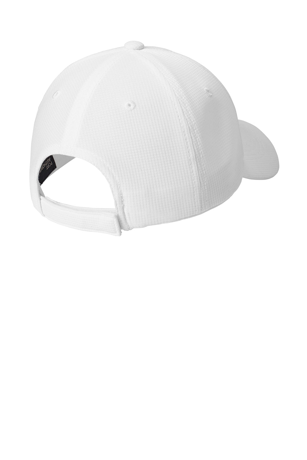 Port Authority C874 Moisture Wicking Adjustable Hat White Flat Back