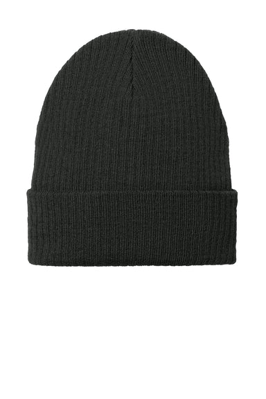 Port Authority C880 Mens C-Free Recycled Beanie Deep Black Flat Front