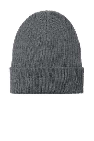 Port Authority C880 Mens C-Free Recycled Beanie Steel Grey Flat Front