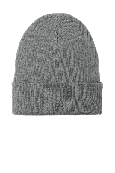 Port Authority C880 Mens C-Free Recycled Beanie Smoke Grey Flat Front