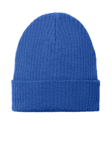 Port Authority C880 Mens C-Free Recycled Beanie True Royal Blue Flat Front