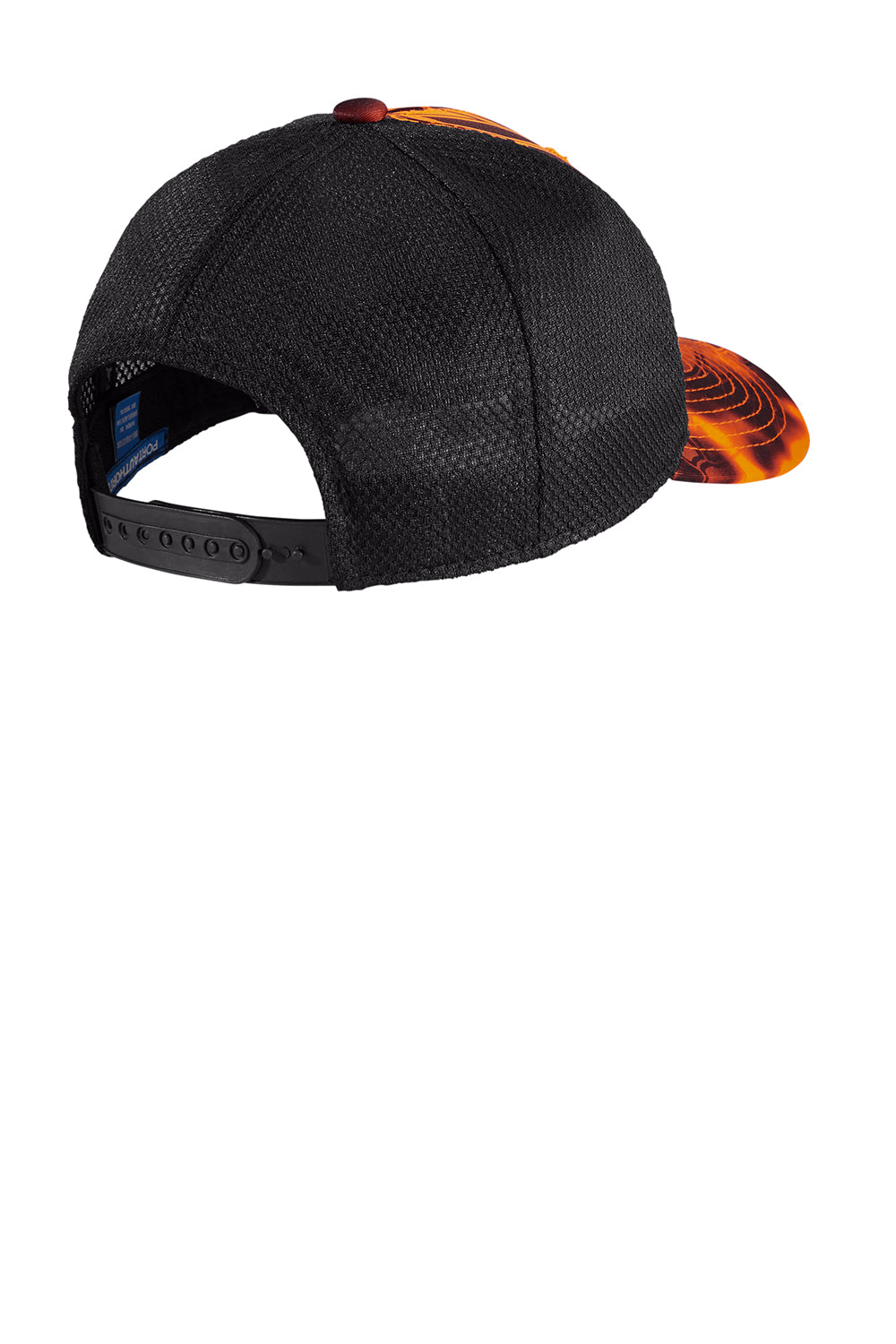 Port Authority C892 Performance Moisture Wicking Camouflage Mesh Back Snapback Hat Kryptek Inferno/Black Flat Back