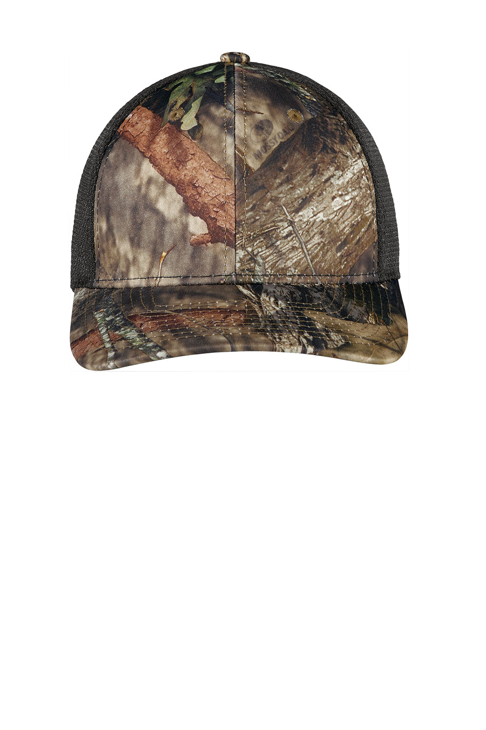 Port Authority C892 Performance Moisture Wicking Camouflage Mesh Back Snapback Hat Mossy Oak Break Up Country/Black Flat Front