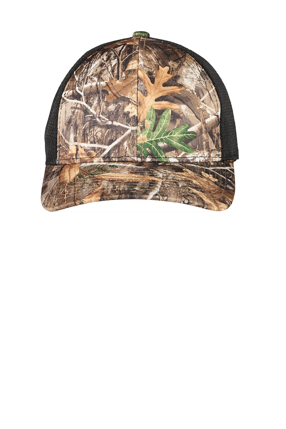 Port Authority C892 Performance Moisture Wicking Camouflage Mesh Back Snapback Hat Realtree Edge Camo/Black Flat Front