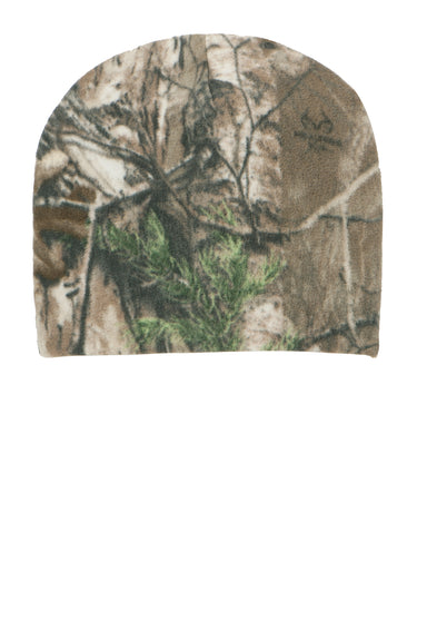 Port Authority C901 Mens Camouflage Pill Resistant Fleece Beanie Realtree Xtra Flat Front