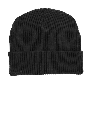 Port Authority C908 Mens Watch Beanie Black Flat Front