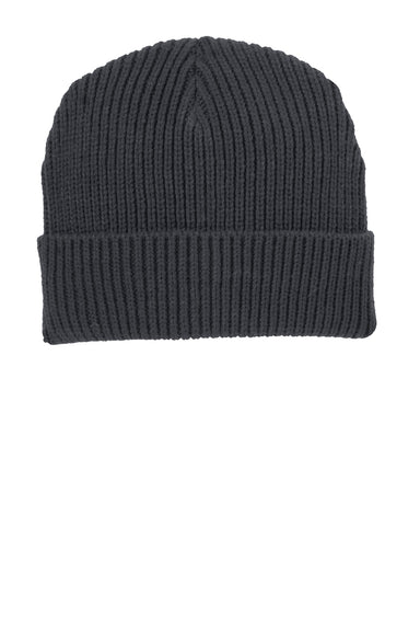 Port Authority C908 Mens Watch Beanie Graphite Grey Flat Front