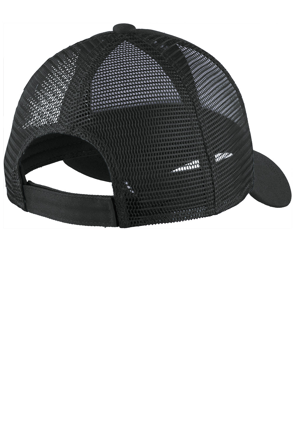 Port Authority C911 Adjustable Mesh Back Adjustable Hat Black Flat Back