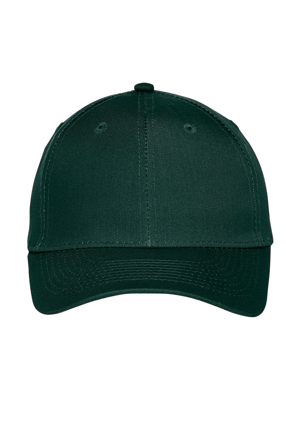 Port Authority C913 Moisture Wicking Adjustable Hat Dark Green Flat Front