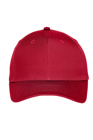 Port Authority C913 Moisture Wicking Adjustable Hat Red Flat Front