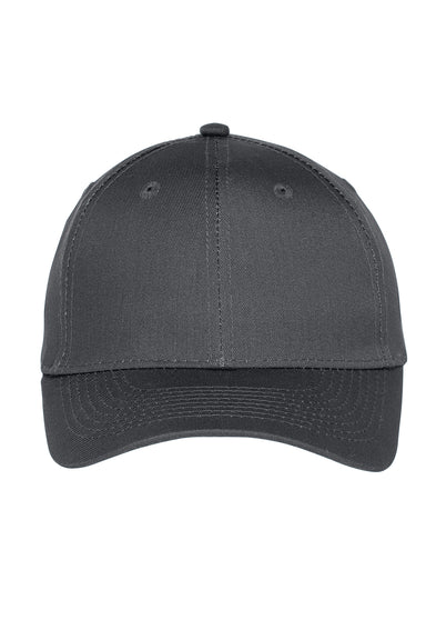 Port Authority C913 Moisture Wicking Adjustable Hat Steel Grey Flat Front